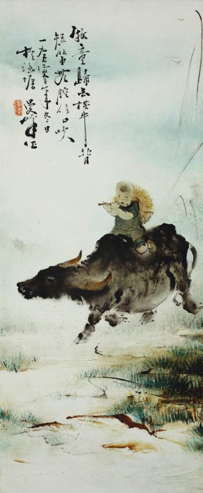 Boy On A Buffalo by Lee Man Fong