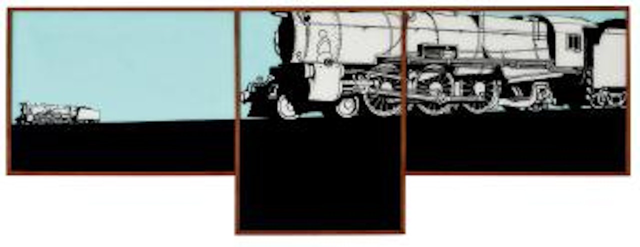 Untitled (Two Trains) by Richard Pettibone