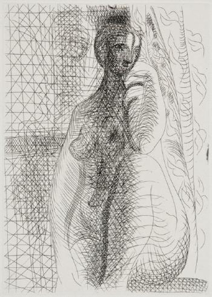 Femme nue à la Jambe pliée (from La Suite Vollard) by Pablo Picasso