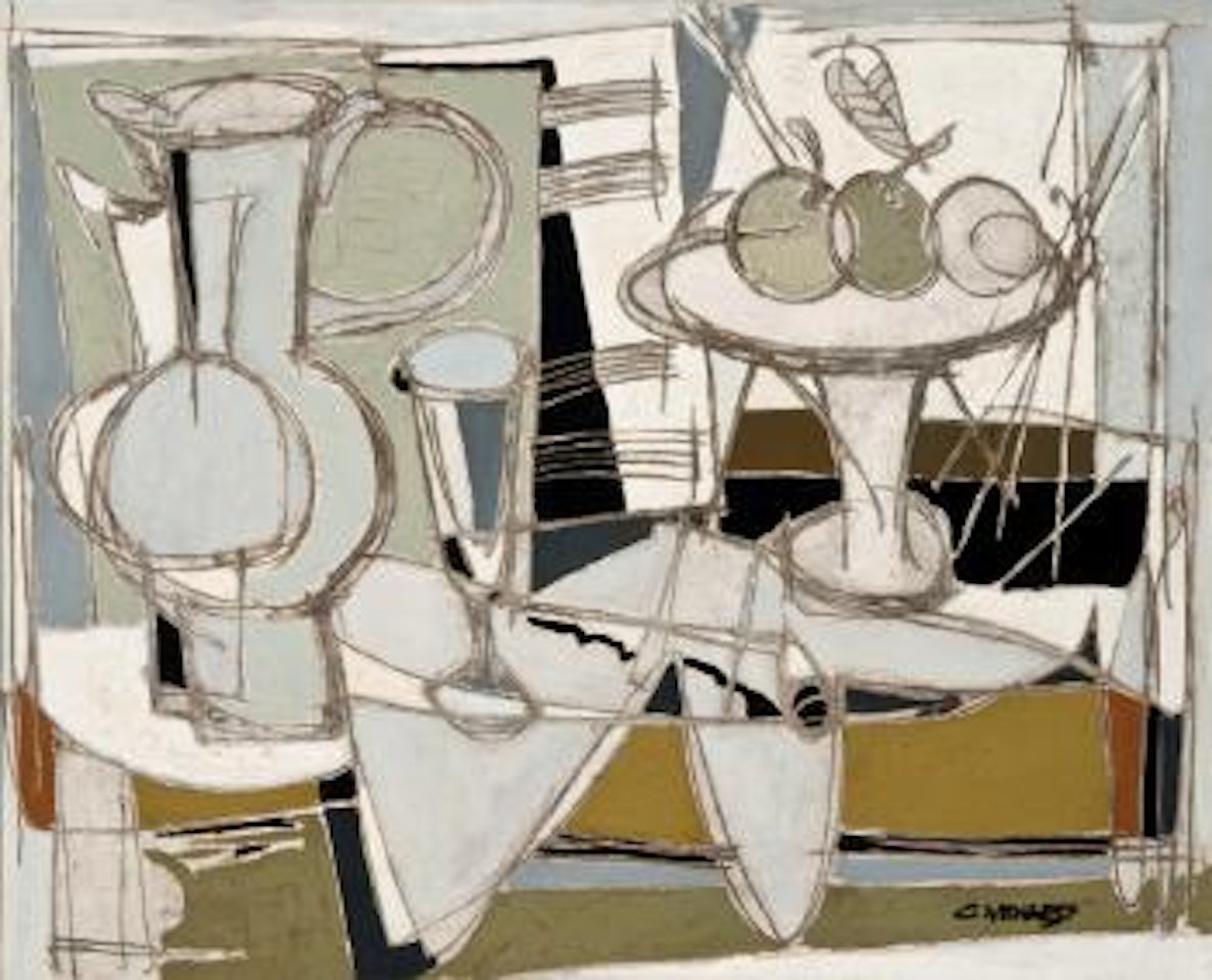 Still Life with Fruit and Decanter by Claude Venard