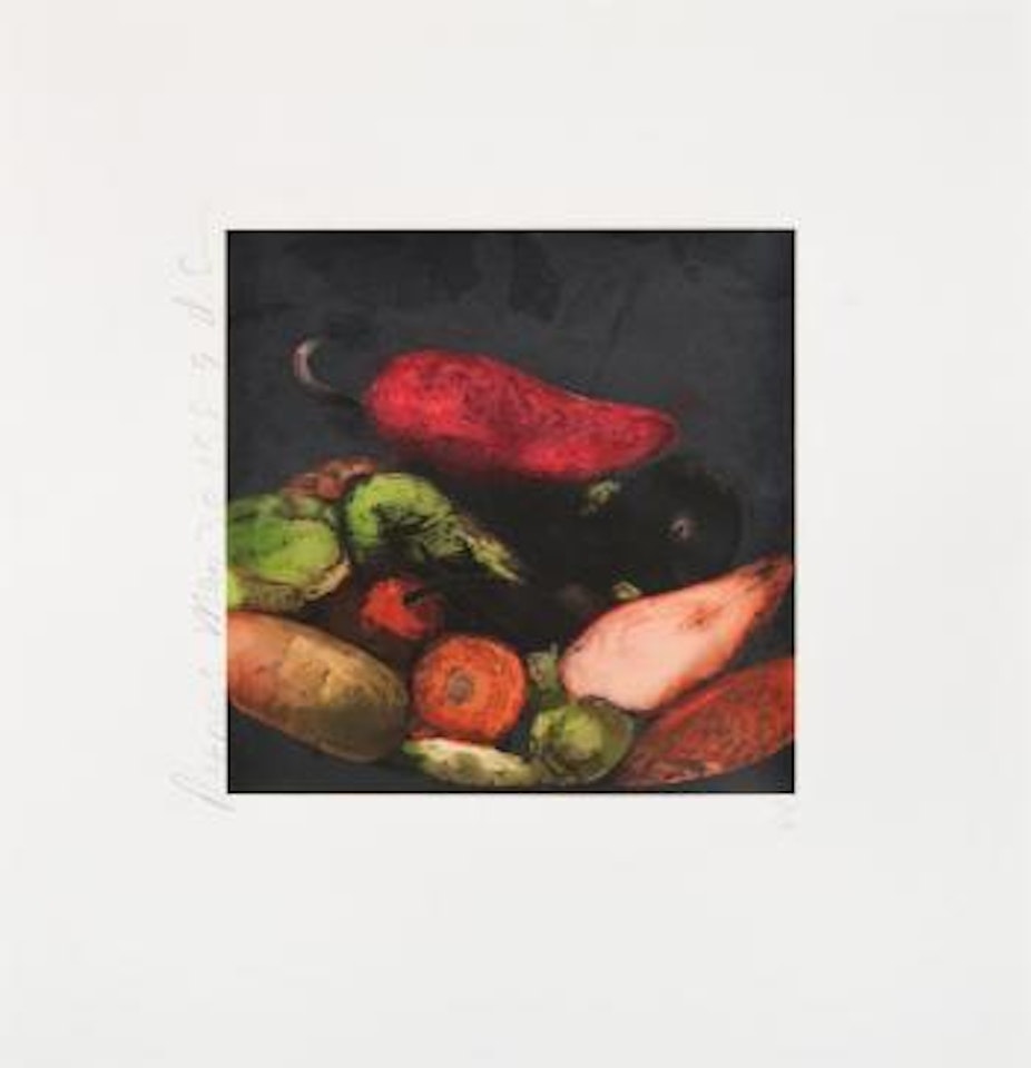 Red Flowers (from Fruits and Flowers portfolio) & Peppers, May 30, 1989 (2) by Donald Sultan