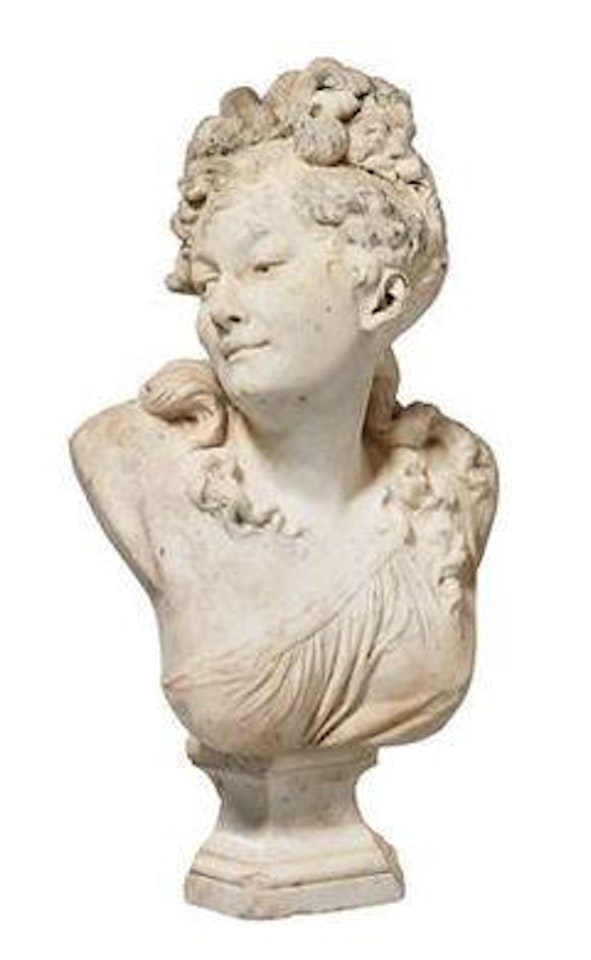 Beautiful young lady with ringlets by Albert-Ernest Carrier-Belleuse