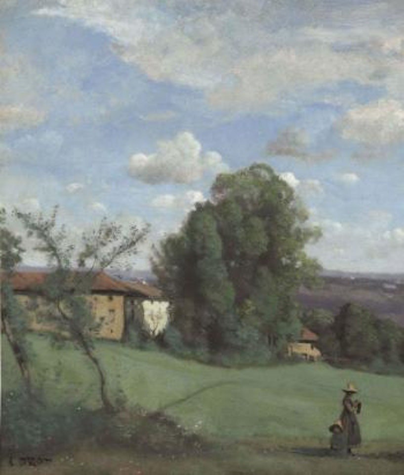 Une ferme de Dardagny by Jean Baptiste Camille Corot