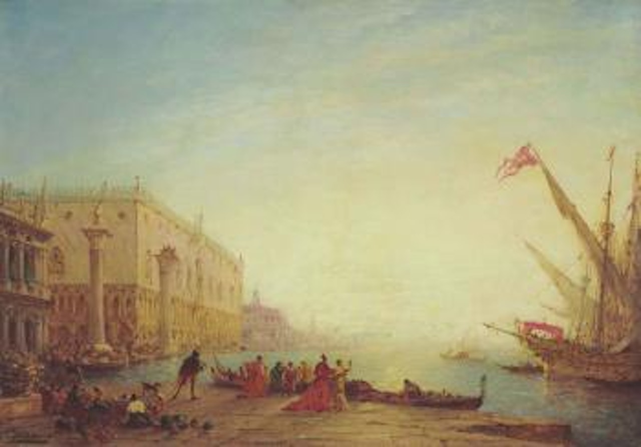 Embarquement devant la bibliothèque Marciana by Félix Ziem
