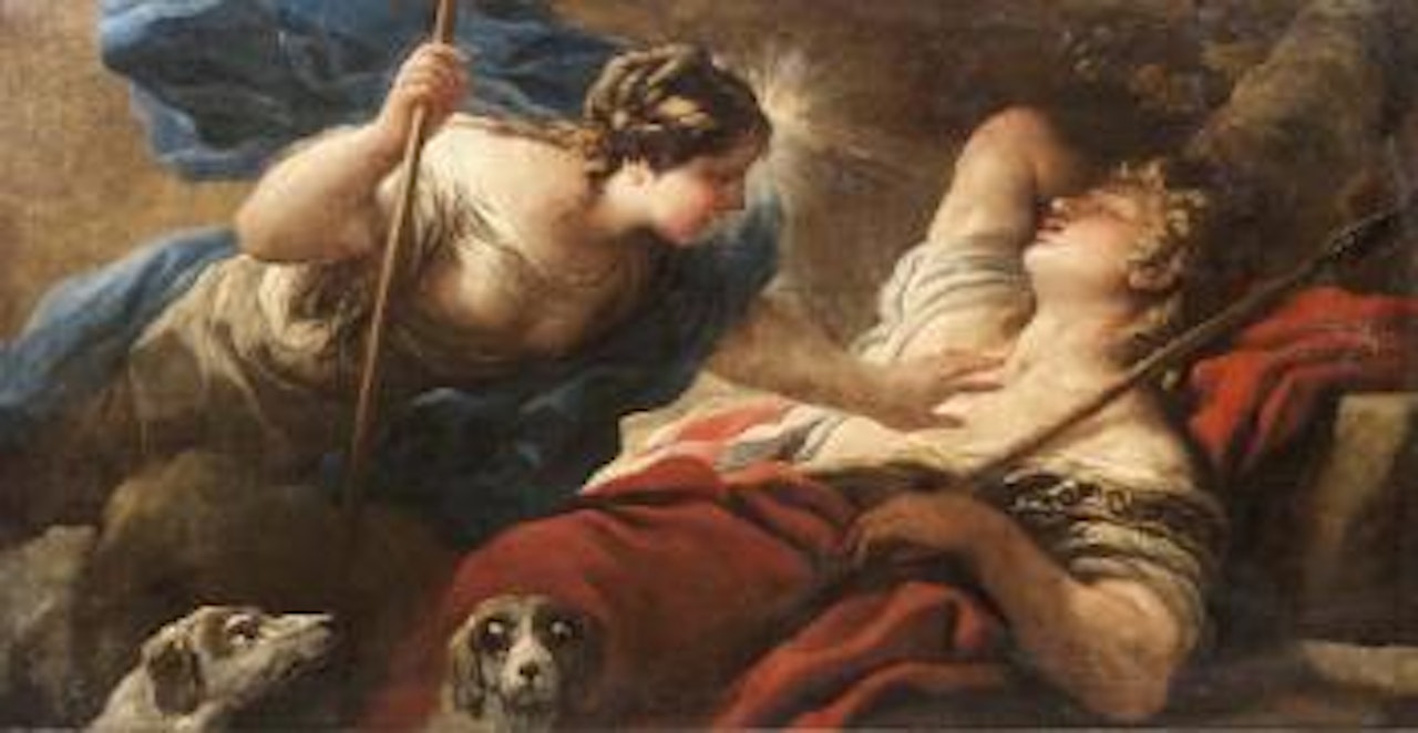 Diana e Endimione by Circle of Luca Giordano