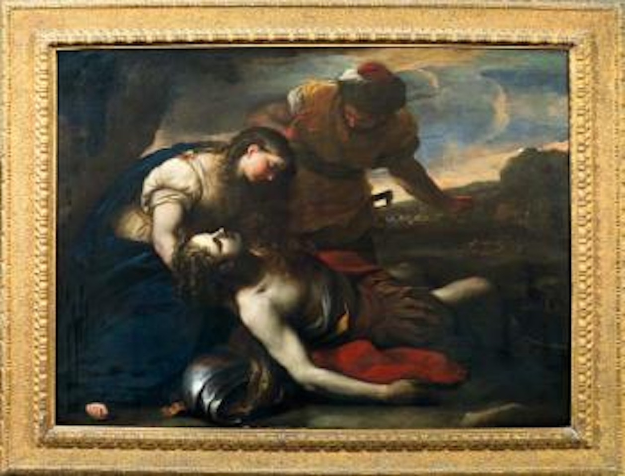 Erminia ritrova Tancredi ferito by Circle of Luca Giordano