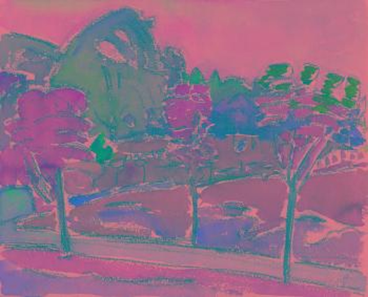 Landschaft mit Bäumen by Cuno Amiet