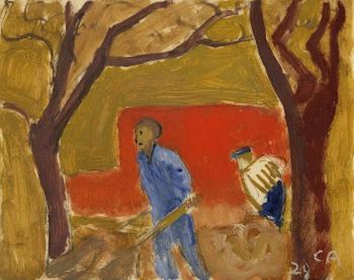 Zwei Männer bei Erdarbeiten by Cuno Amiet