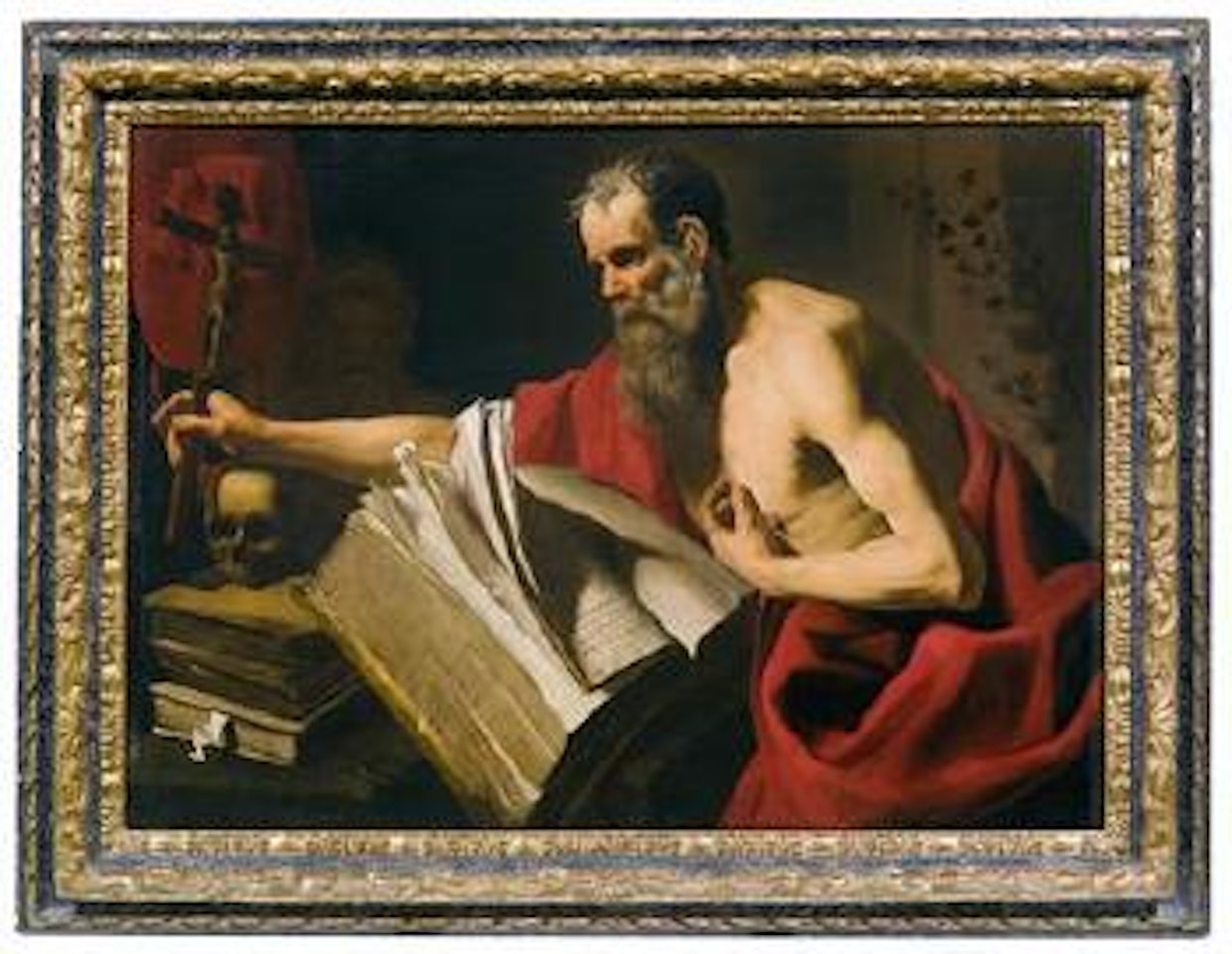 Saint Jerome by Caravaggio by Dutch School