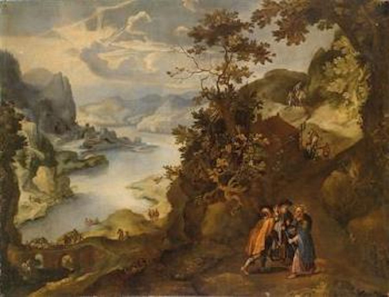 Christ and the Two Pilgrims on the Road to Emmaus by Paul Bril