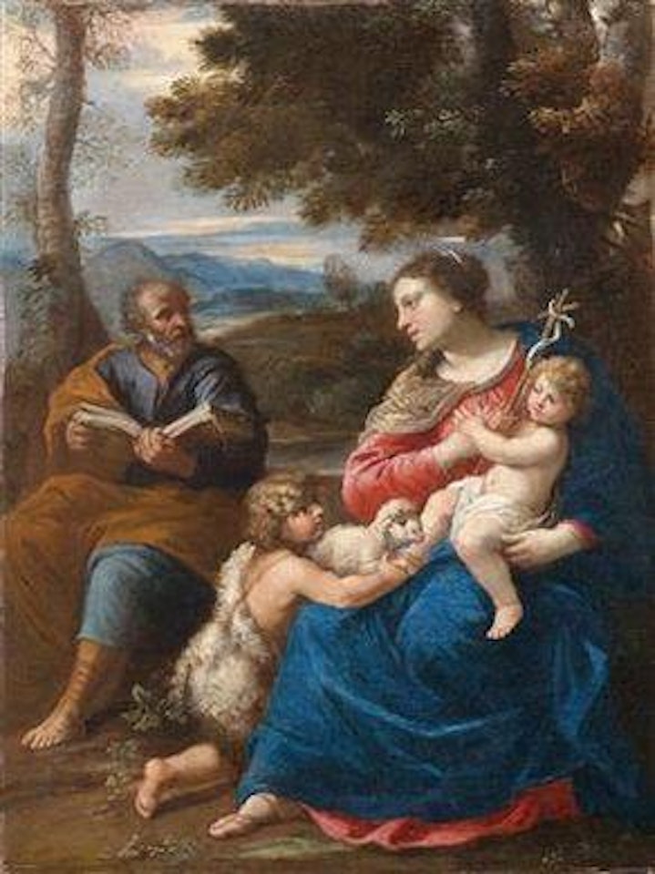 The holy family by Roman School