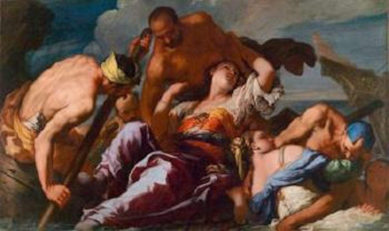 Agrippina Rescued from a Shipwreck by Antonio Zanchi