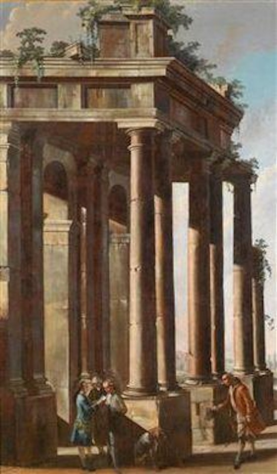 Loggia with elegant figures by Venetian School