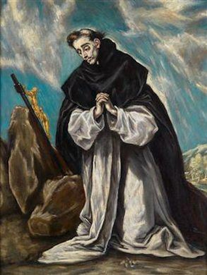 Saint Dominic praying by El Greco