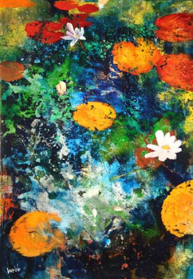 Water lilies andgolden lilies by Kenneth Webb