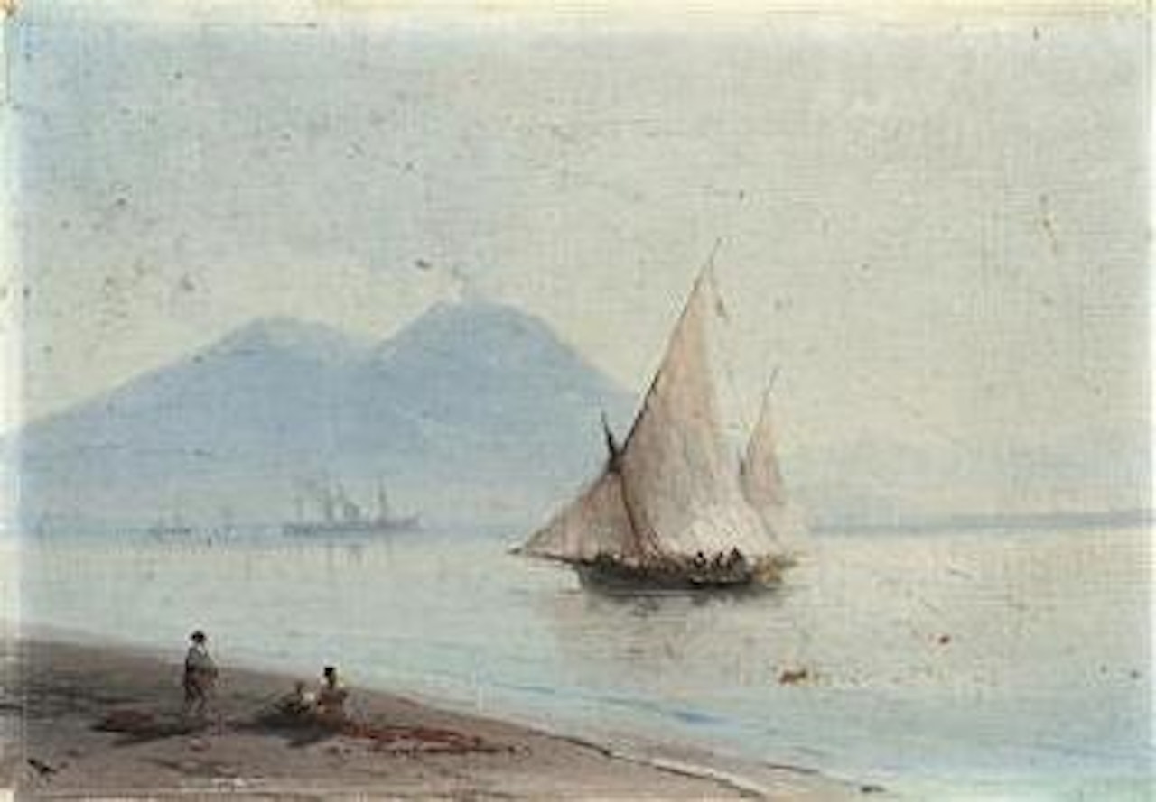 Coastal Landscape with a View of Vesuvius by Ivan Konstantinovich Aivazovsky