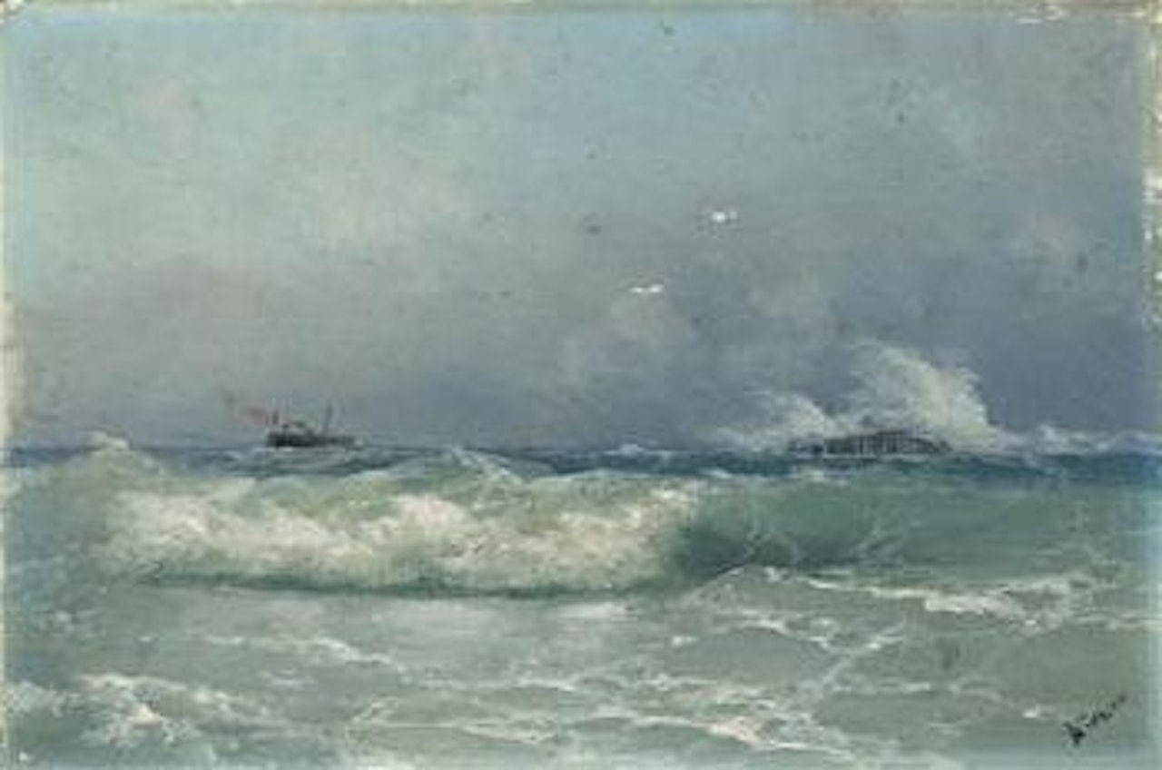 On Stormy Seas by Ivan Konstantinovich Aivazovsky