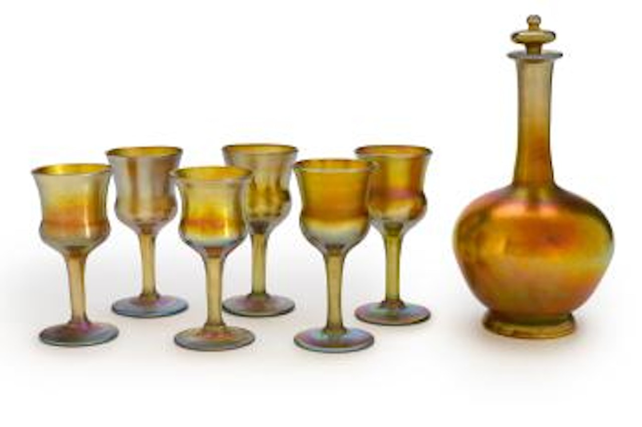 Decanter set by Tiffany Studios