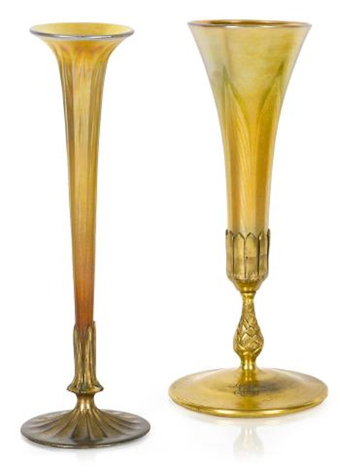 Trumpet form vase by Tiffany Studios