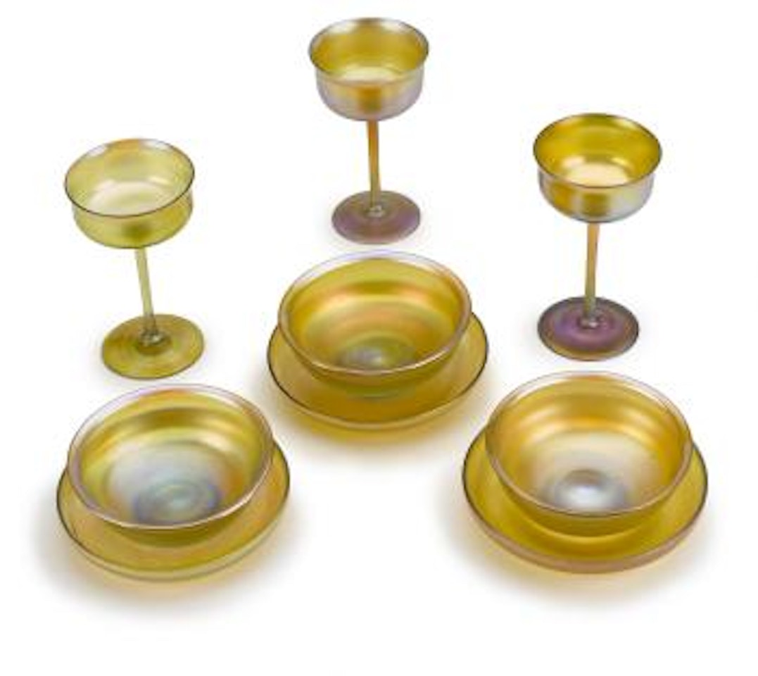 A group of table articles by Tiffany Studios