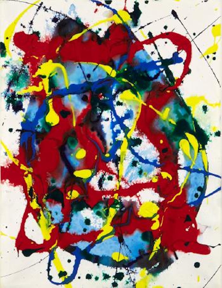 Untitled abstract by Sam Francis