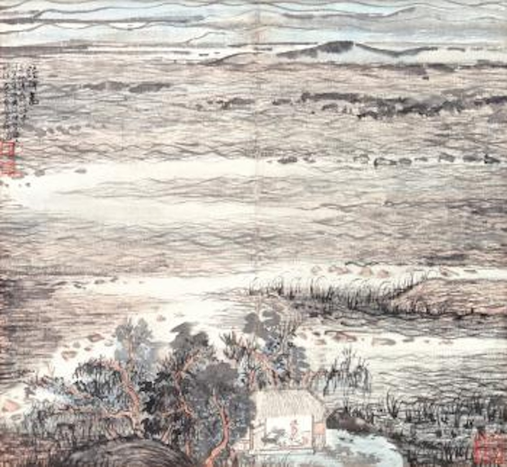 Scholar Studying By The Stream by Lu Yanshao