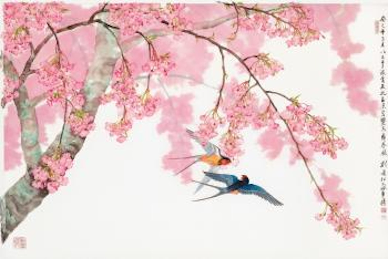 Swallows By Spring Blossoms by Liu Yong