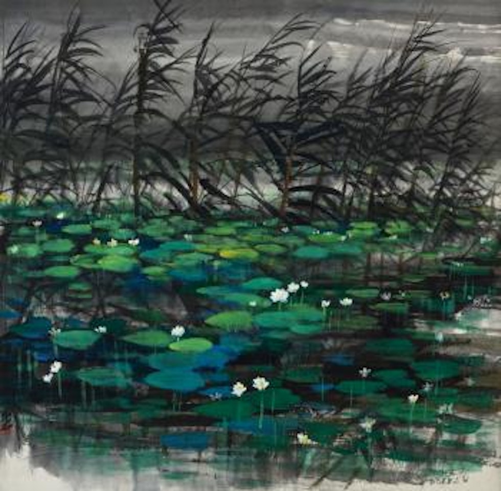 Lotus Pond by Lin Fengmian
