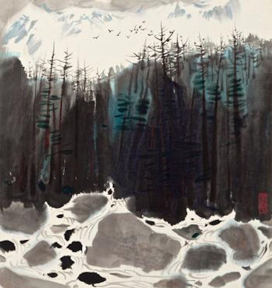 At The Foot Of Yulong Mountains by Wu Guanzhong