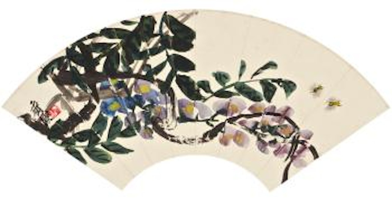 Wisteria And Bees by Qi Baishi