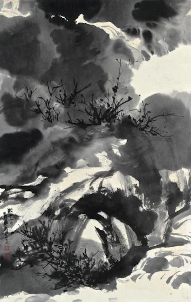 Rushing Stream by Zhang Daqian