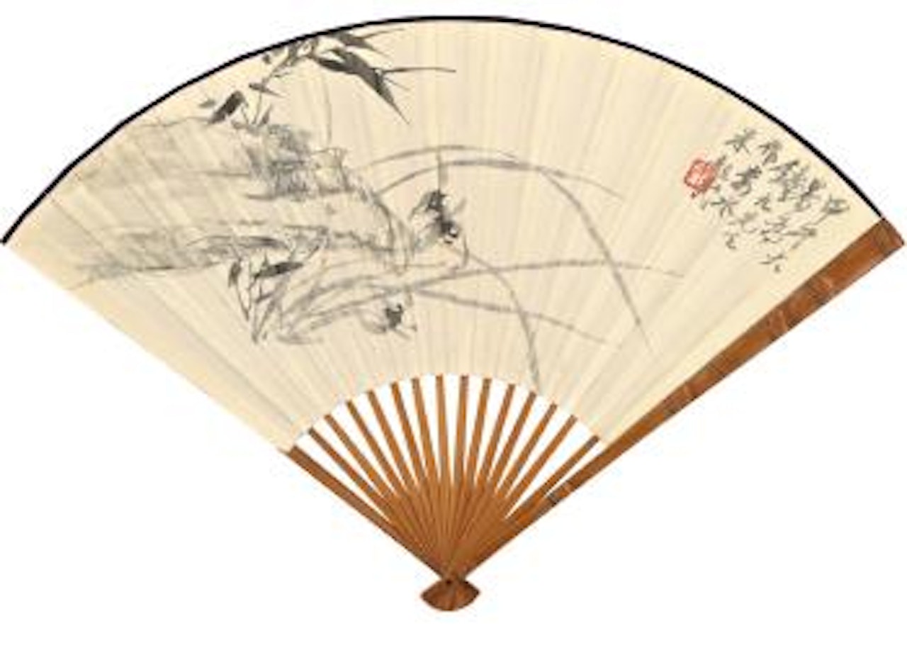 Orchid; Poem In Xingshu by Zhu Qizhan