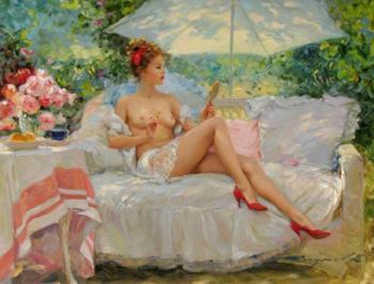 Repos dans le jardin by Constantin Razoumov