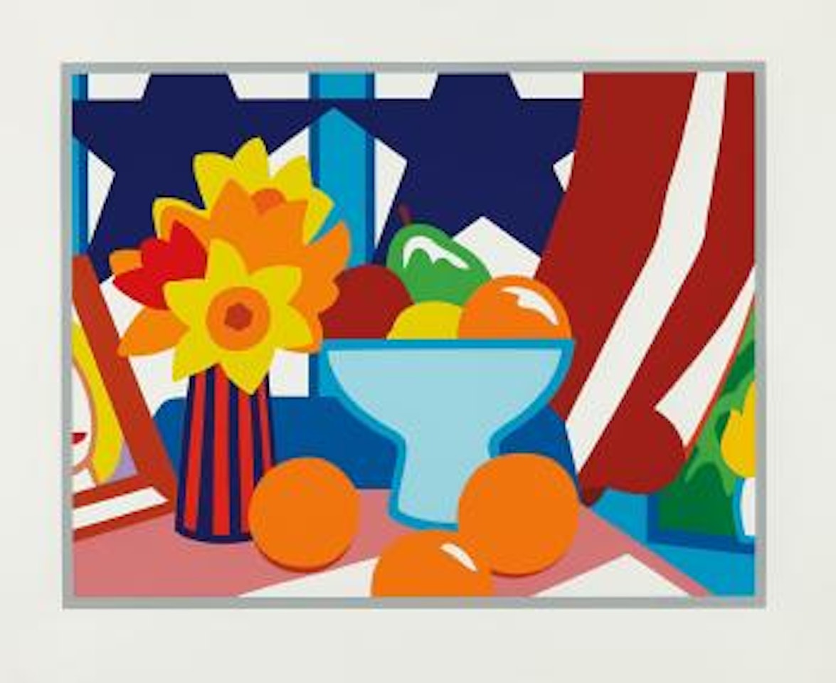 Still Life with Blowing Curtain (Red) by Tom Wesselmann