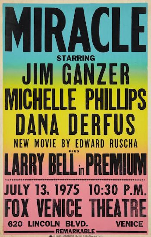 Miracle by Ed Ruscha
