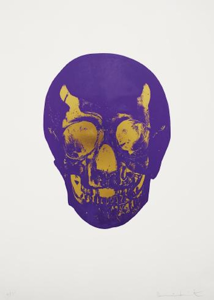 Imperial Purple/Oriental Gold Skull, from The Dead portfolio by Damien Hirst