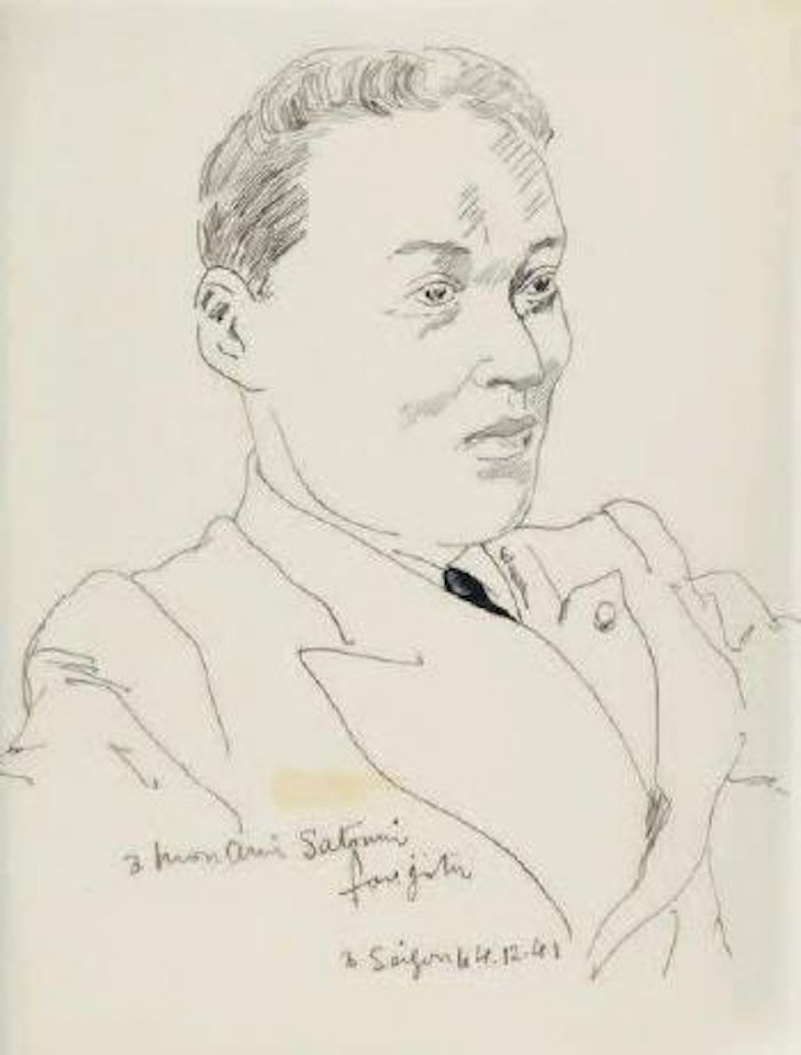 Portrait de Munetsugu Satomi by Leonard Tsuguharu Foujita
