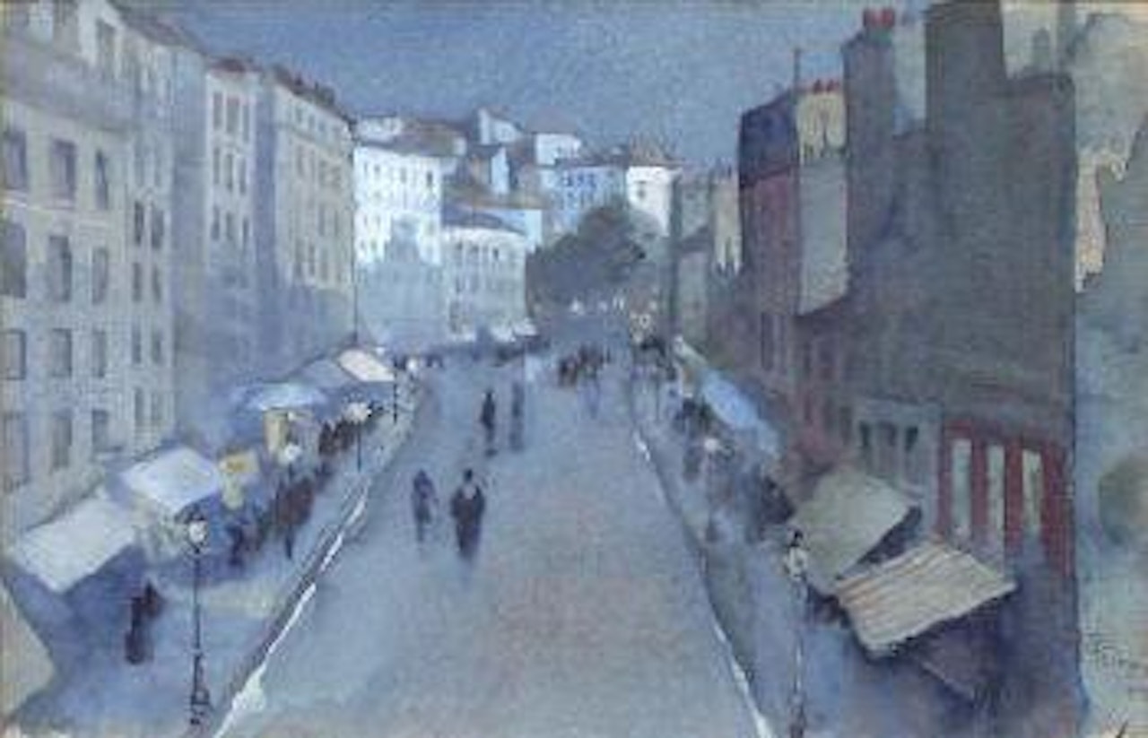 Rue de Paris, le soir by Théophile Alexandre Steinlen