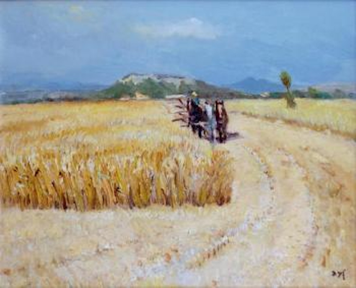 Moisson aux Baux de Provence by Marcel Dyf