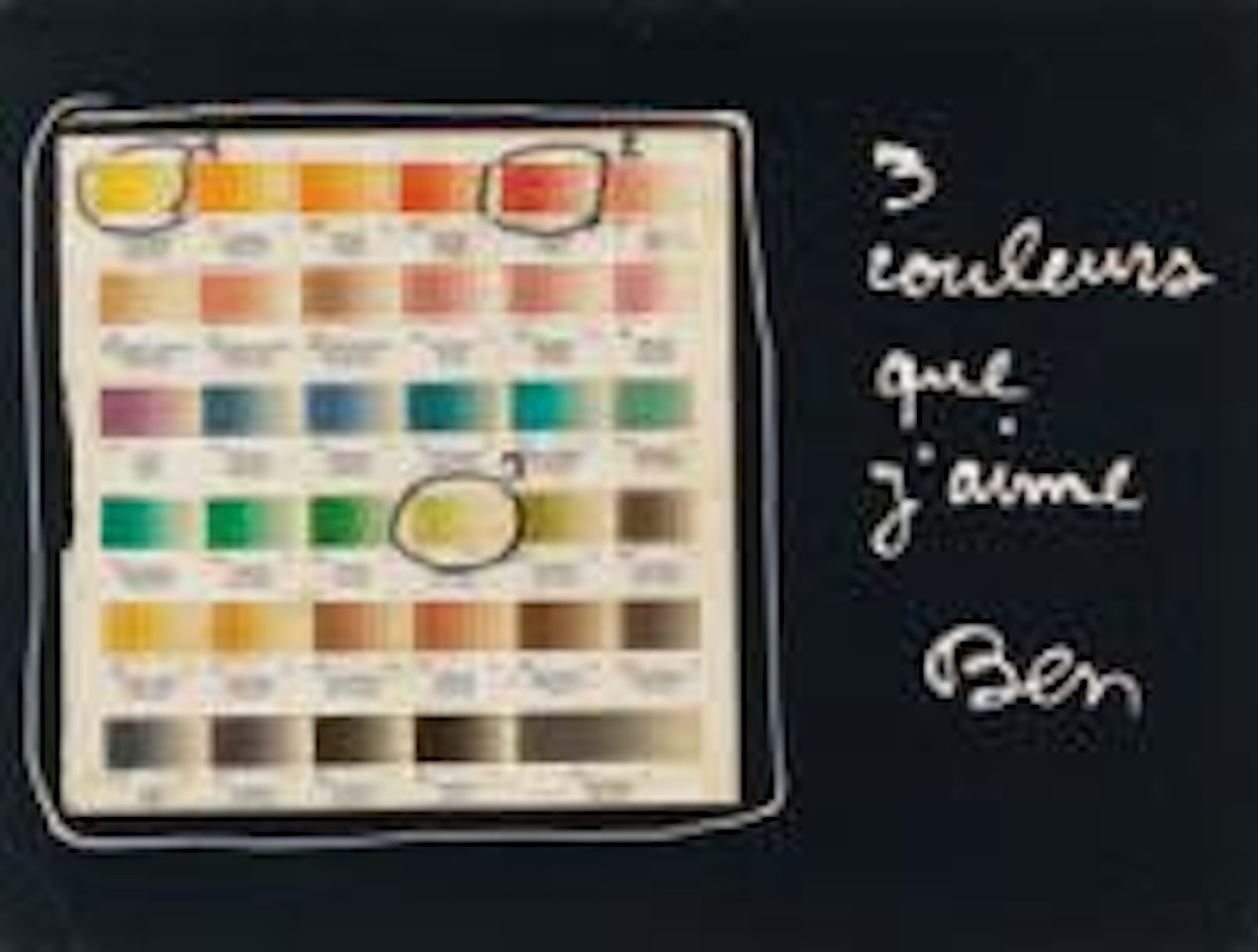 3 Couleurs Que J'Aime by Ben Vautier