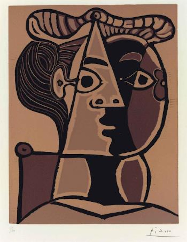 Femme assise au chignon by Pablo Picasso