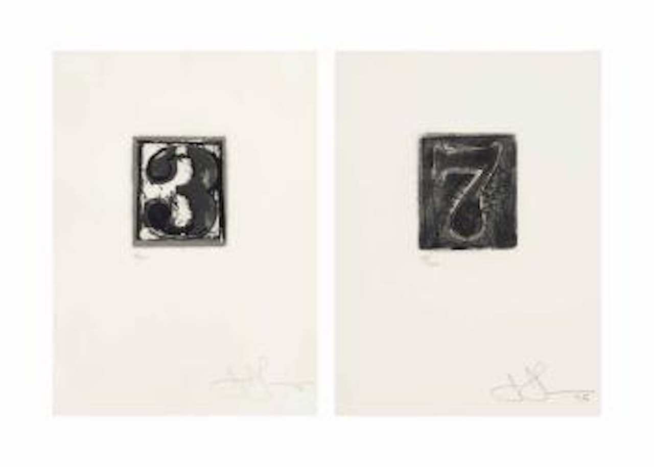 0-9: two plates by Jasper Johns