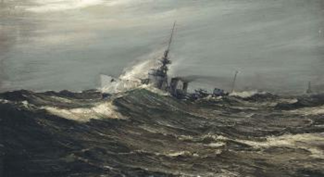 In the North Sea by Montague Dawson