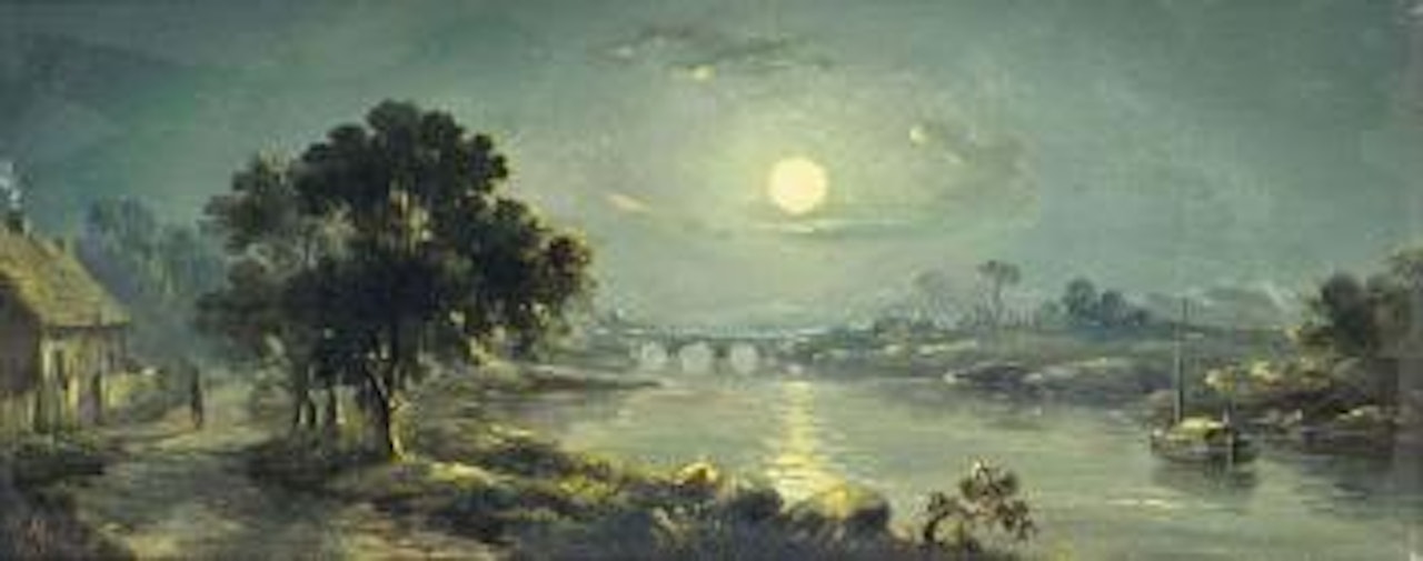 Moonlit night by Henry Pether