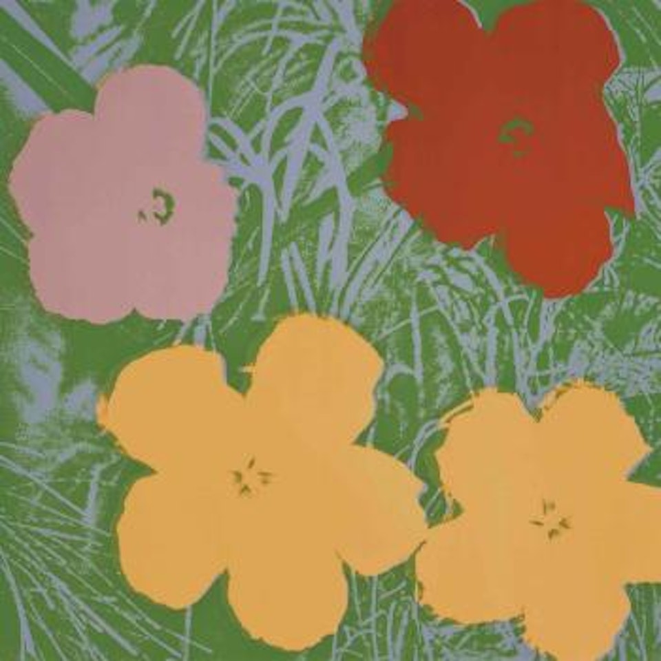 Flowers: one plate by Andy Warhol