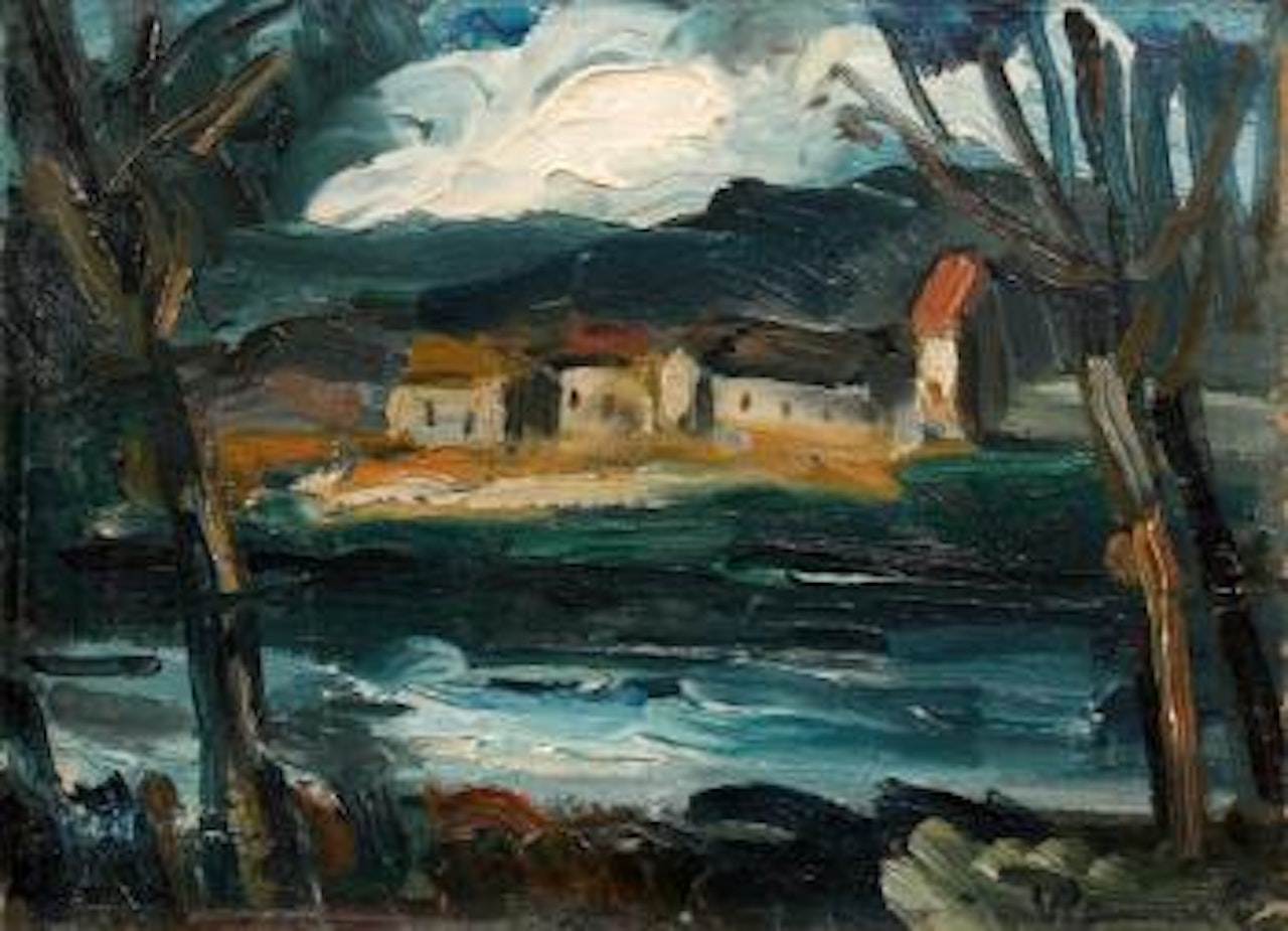 Village au bord de l'eau by Maurice de Vlaminck