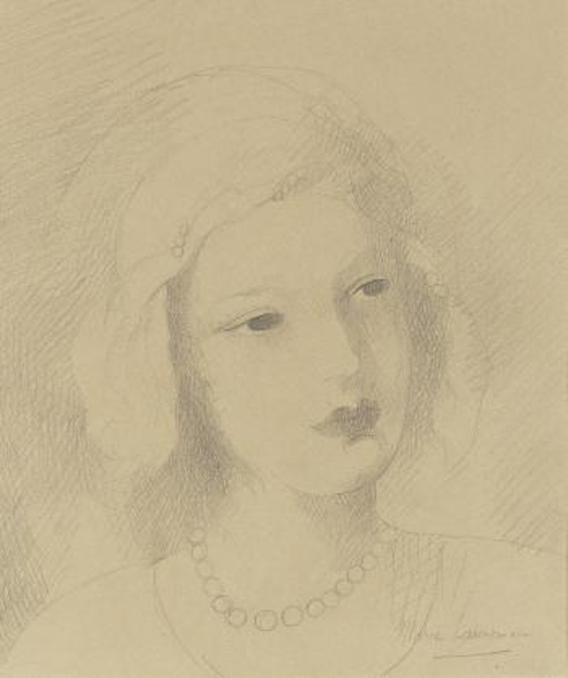 Brune aux perles by Marie Laurencin