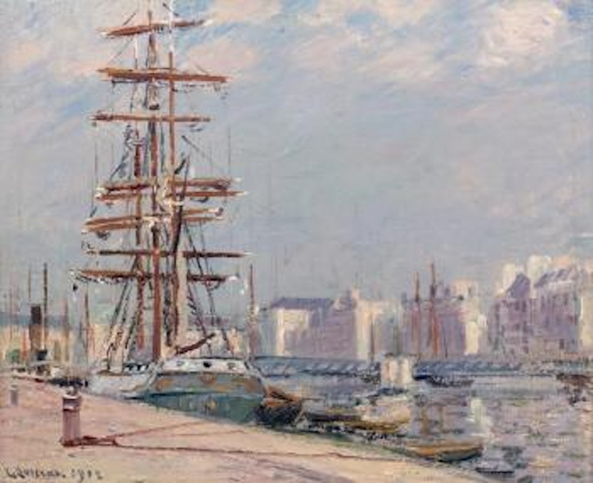 Le bassin du commerce du Havre by Gustave Loiseau