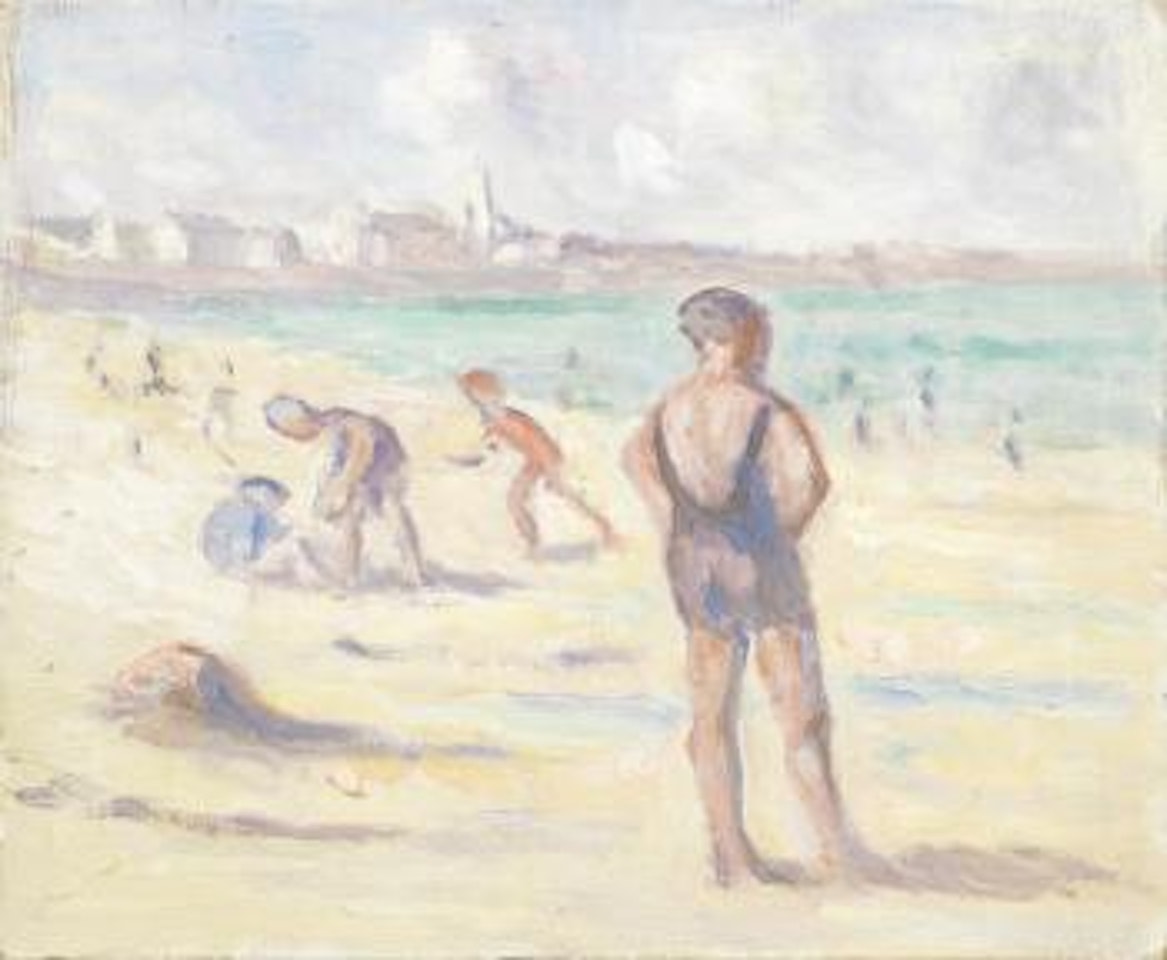 Sur la plage de Paramé by Maximilien Luce