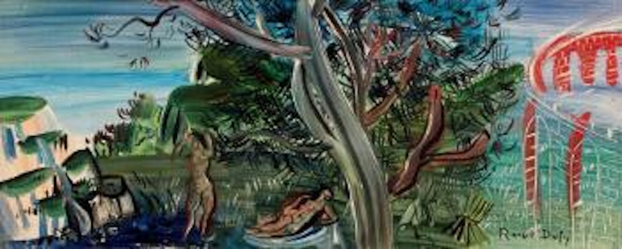 Paysage aux deux nus et au pin maritime by Raoul Dufy